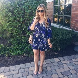 Floral print shift dress
